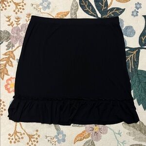 Max Studio Black Mini Skirt with Ruffle Hem